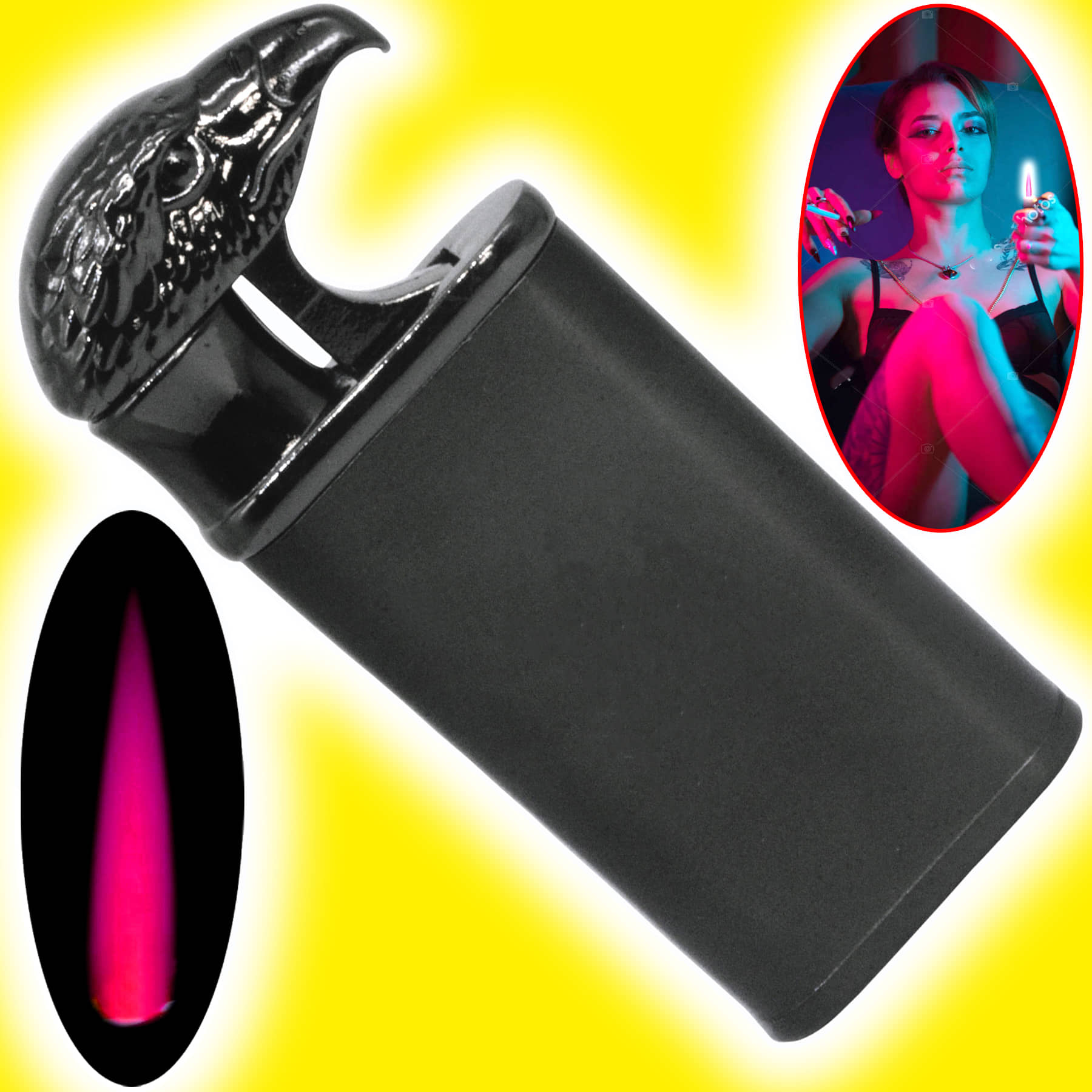 JMALL Black Aluminium Cigarette Lighter ( Pack of 1 ) - Cookware | Buy online on ZillyBuy