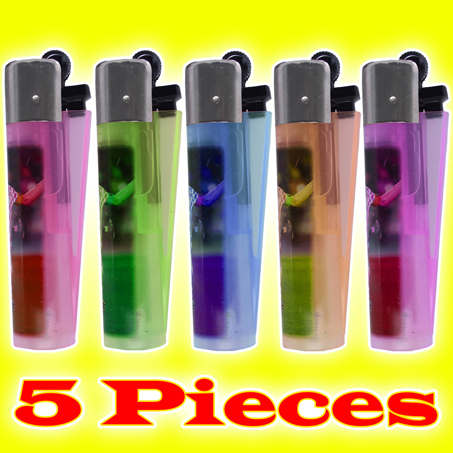     			JMALL Multicolor Aluminium Cigarette Lighter ( Pack Of 5 )
