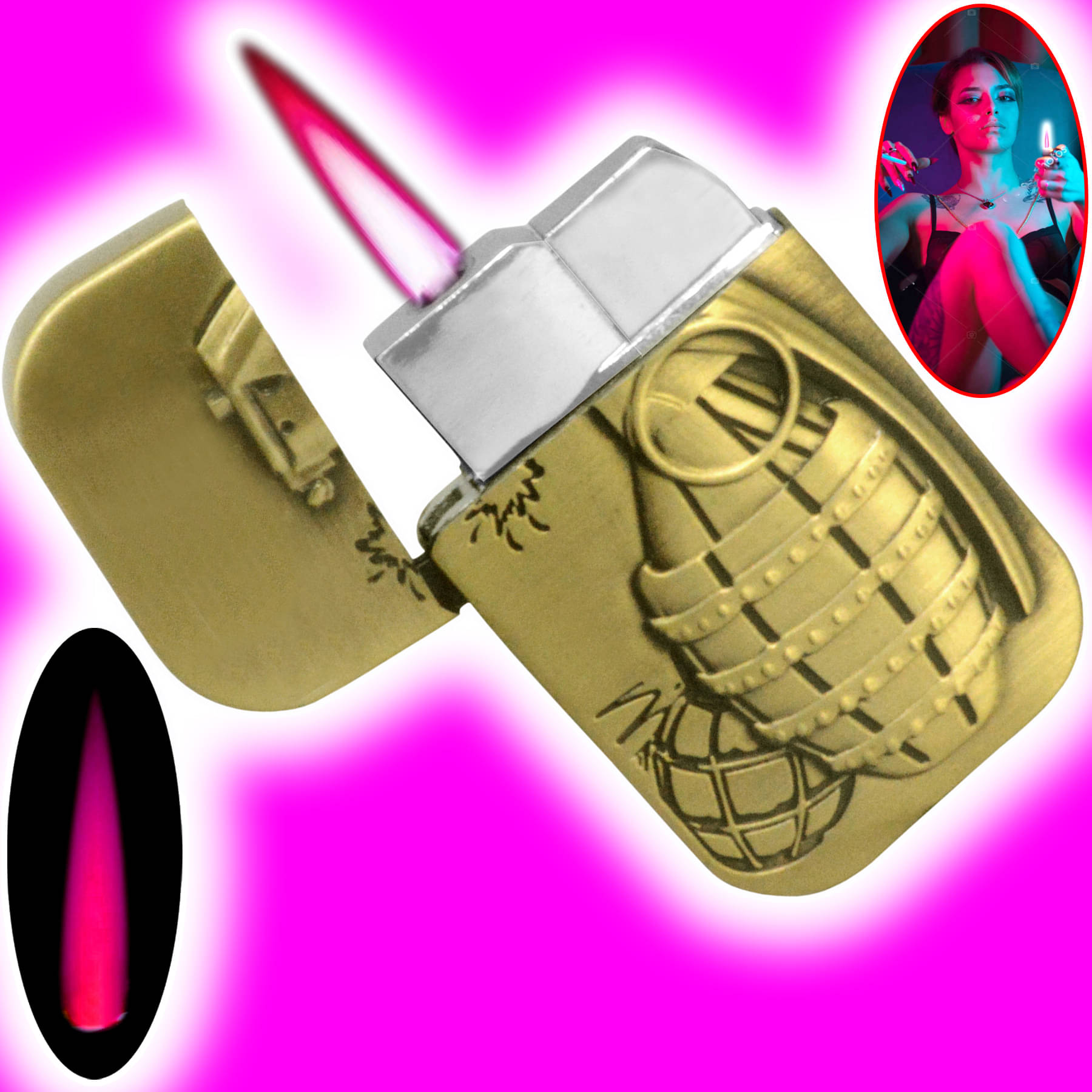     			JMALL Yellow Aluminium Cigarette Lighter ( Pack of 1 )