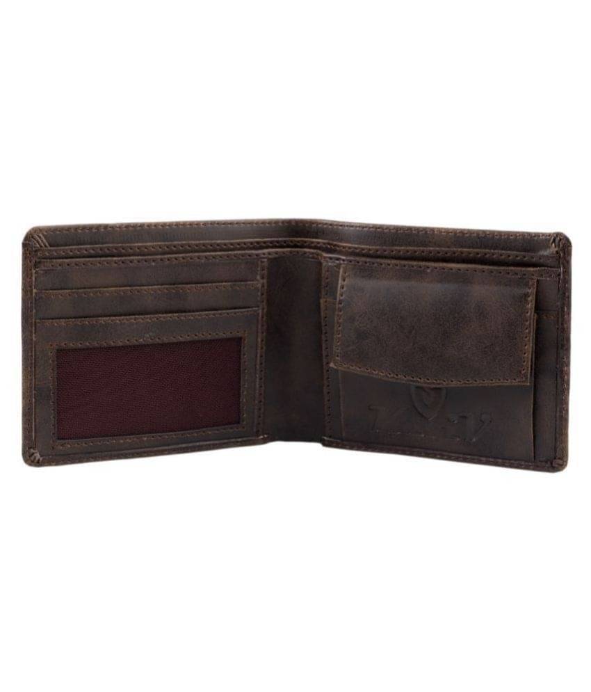     			Keviv Leather Solid Men's Two Fold Wallet With 5 Slots For Card ( Brown , Pack of 1 )