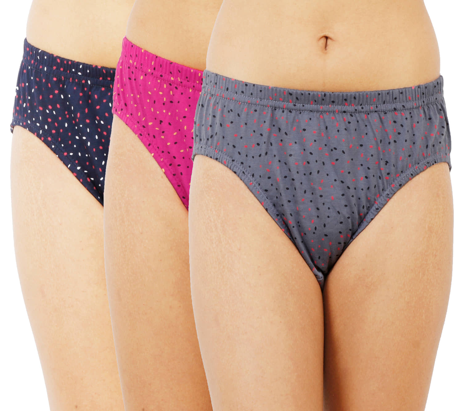 Ladyland Pack of 3 Cotton Hipster For Women ( Multicolor )