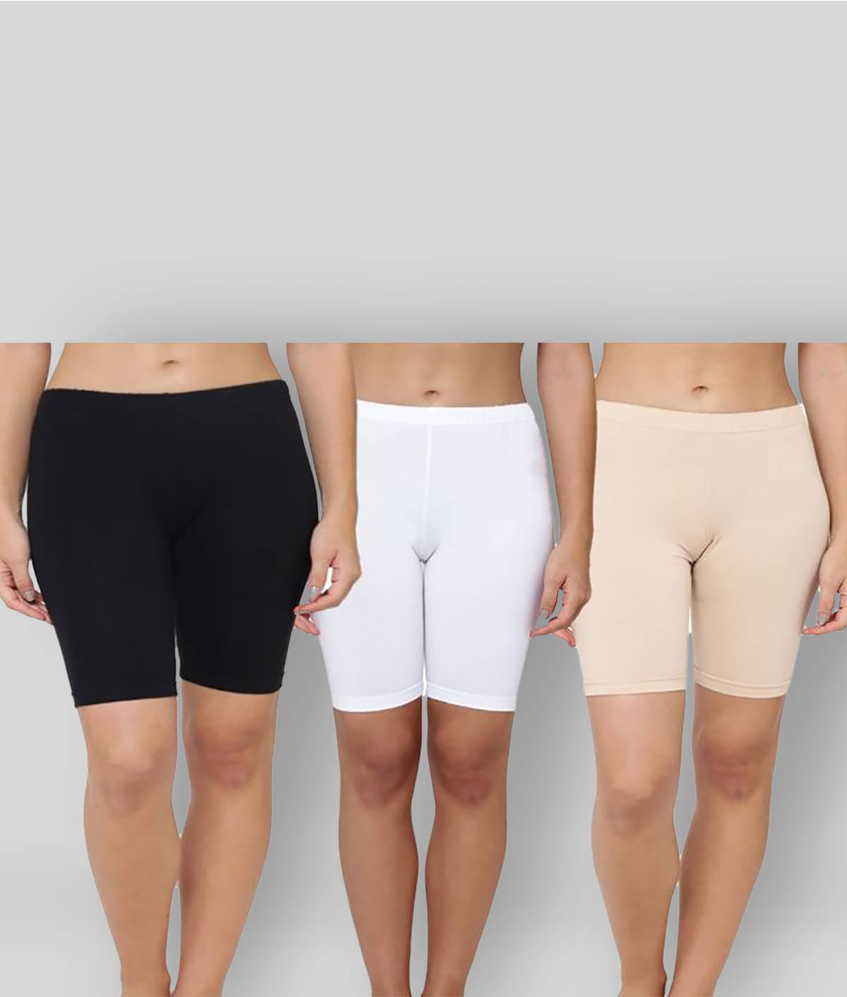 Leading Lady Pack of 3 Cotton Solid Women's Boy Shorts ( Multi Color ) Leading Lady Pack of 3 Cotton Solid Women's Boy Shorts ( Multi Color )