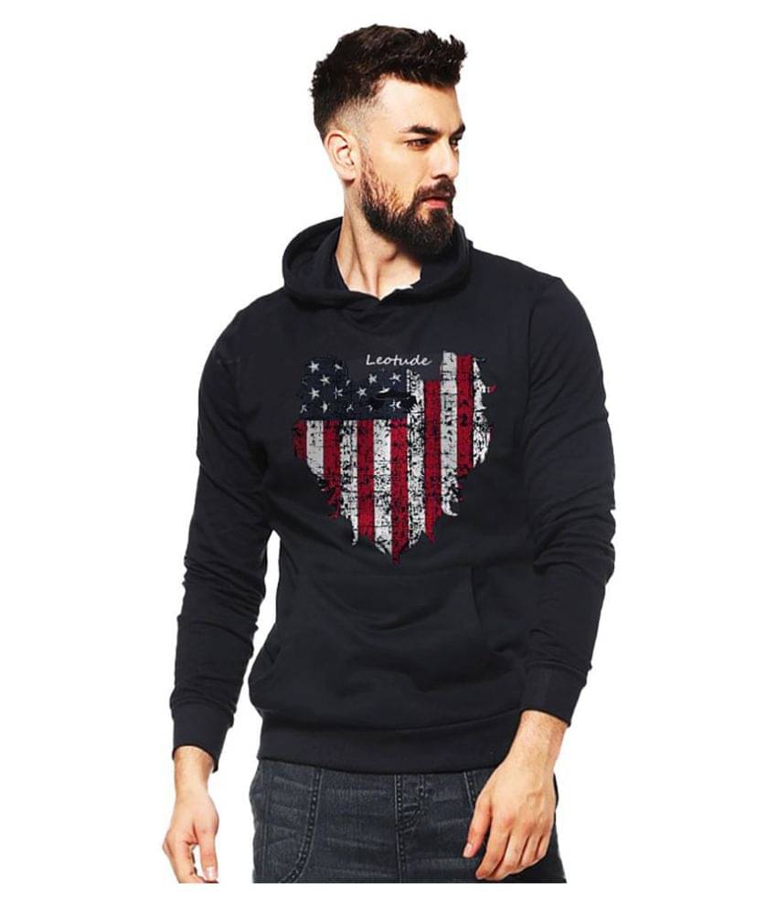     			Leotude - Navy Fleece Regular Fit Men's Sweatshirt ( Pack of 1 )