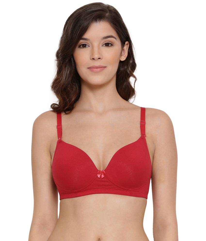     			Lux Lyra - Red Cotton Heavily Padded Women's Push Up Bra ( Pack of 1 )