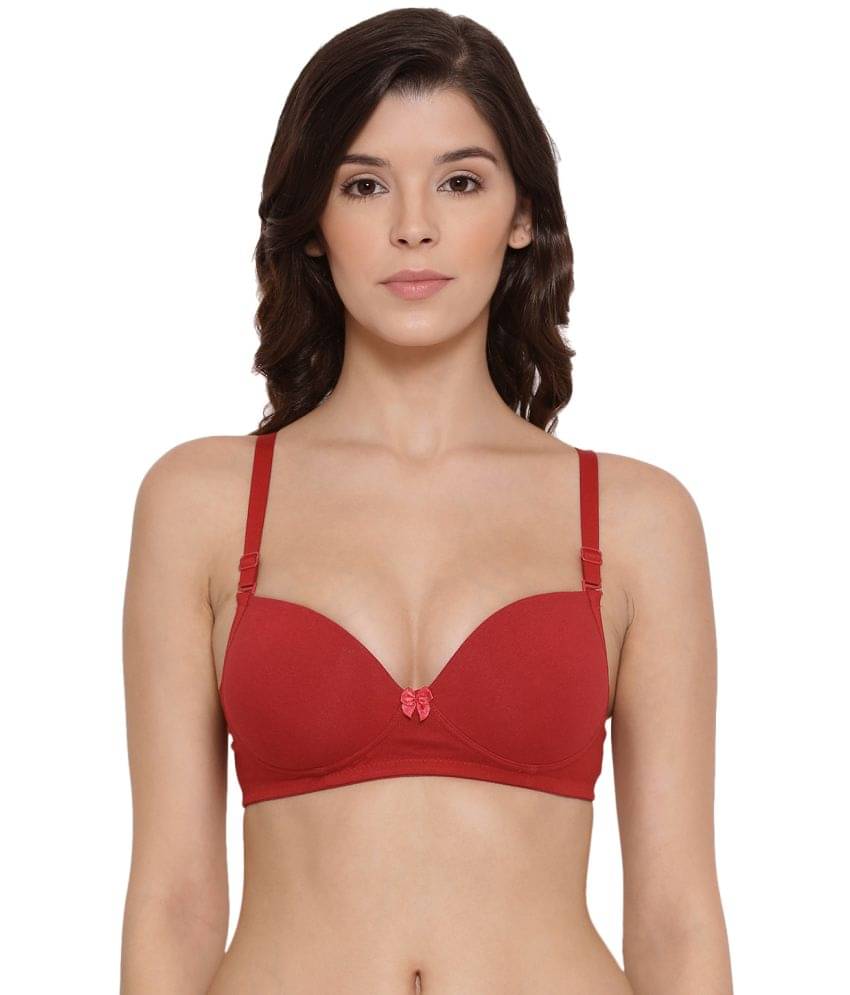     			Lux Lyra - Red Cotton Heavily Padded Women's Push Up Bra ( Pack of 1 )