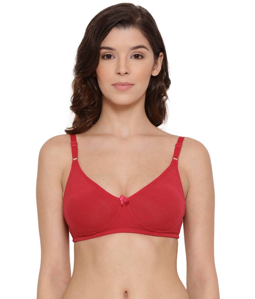     			Lux Lyra - Red Cotton Lightly Padded Women's Everyday Bra ( Pack of 1 )