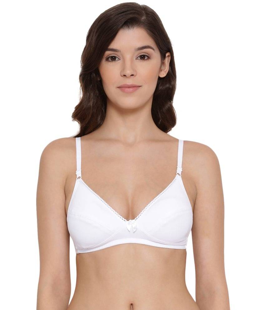     			Lux Lyra - White Cotton Non Padded Women's Everyday Bra ( Pack of 1 )