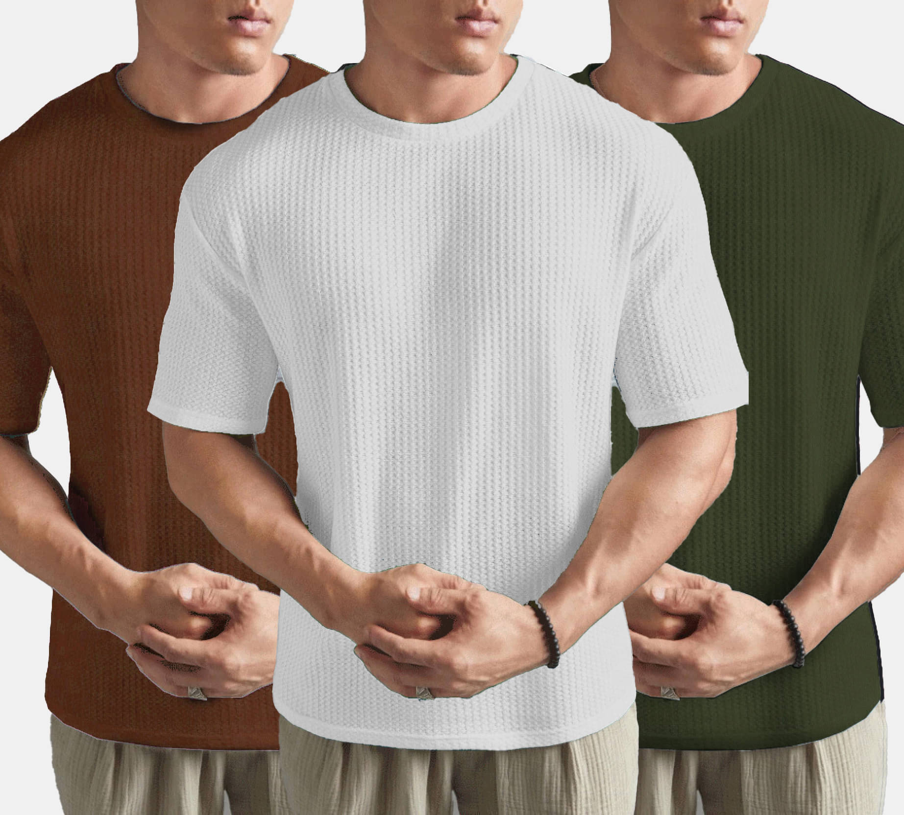MXN Cotton Blend Regular Fit Solid Half Sleeves Men's Round T-Shirt - Rust Brown ( Pack of 3 ) MXN Cotton Blend Regular Fit Solid Half Sleeves Men's Round T-Shirt - Rust Brown ( Pack of 3 )