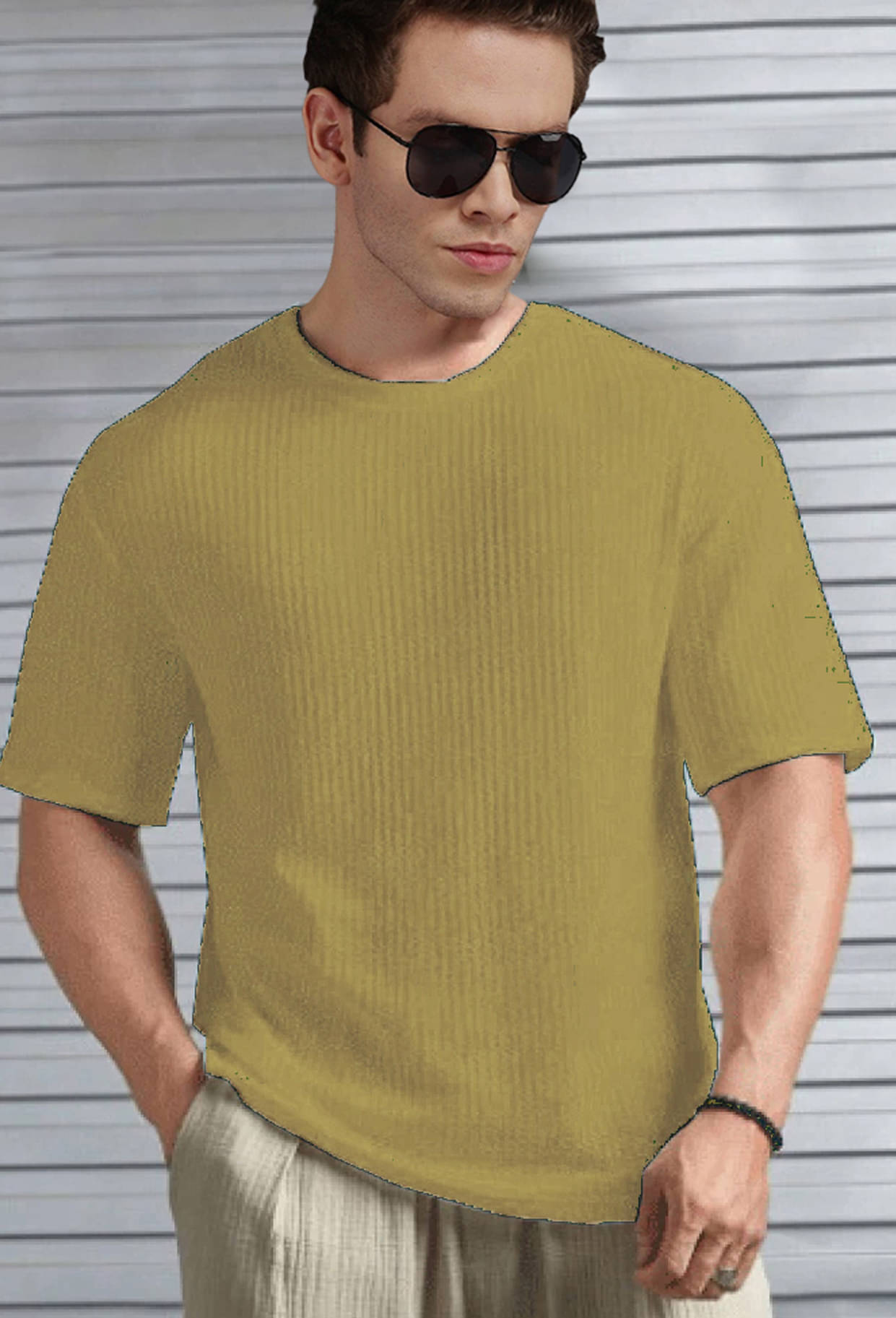 MXN Cotton Blend Regular Fit Solid Half Sleeves Men's Round T-Shirt - Khaki ( Pack of 1 ) MXN Cotton Blend Regular Fit Solid Half Sleeves Men's Round T-Shirt - Khaki ( Pack of 1 )