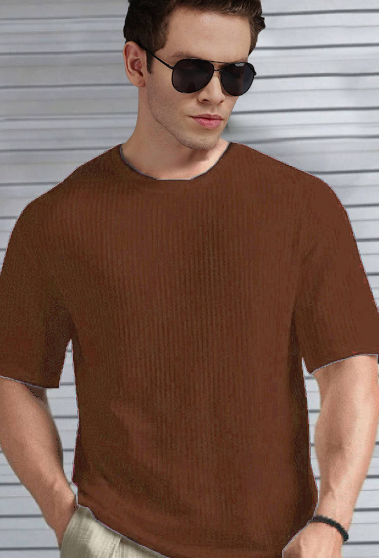 MXN Cotton Blend Regular Fit Solid Half Sleeves Men's Round T-Shirt - Rust Brown ( Pack of 1 ) MXN Cotton Blend Regular Fit Solid Half Sleeves Men's Round T-Shirt - Rust Brown ( Pack of 1 )