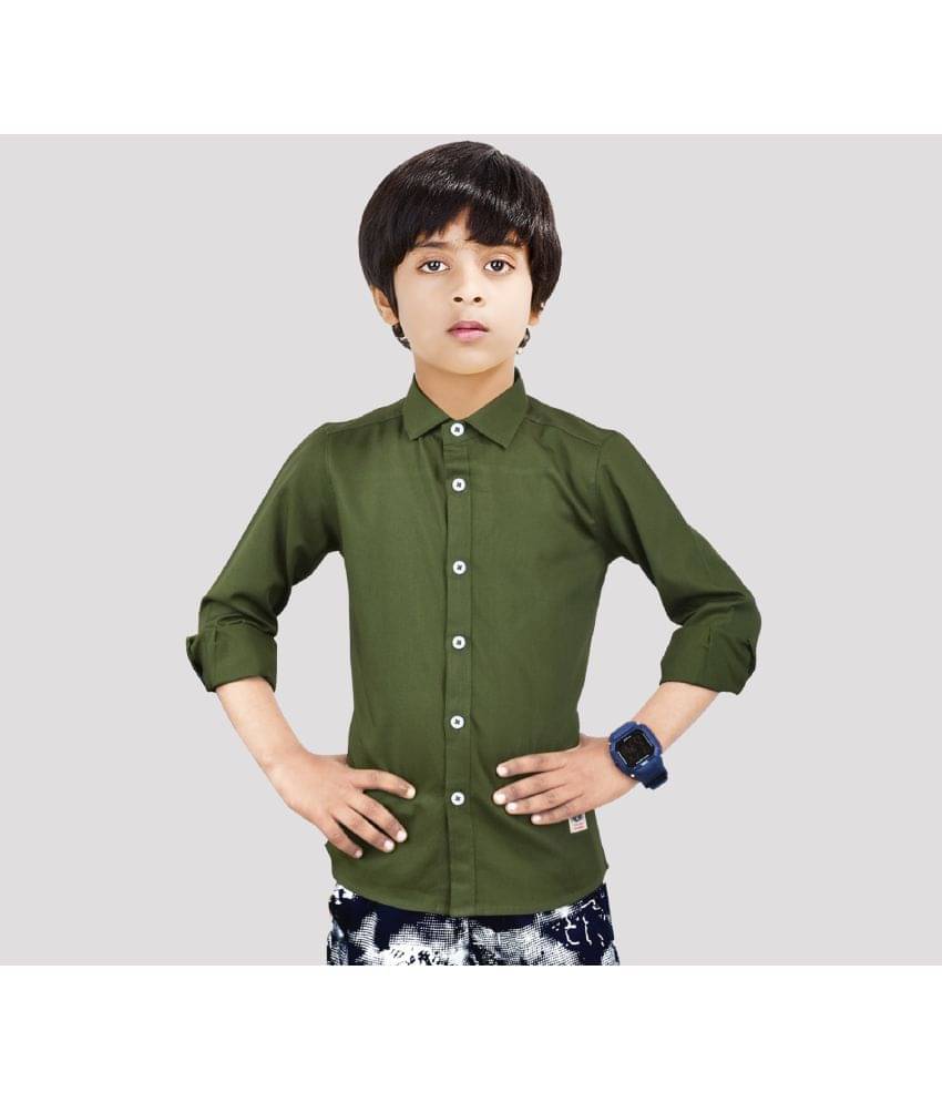     			Made In The Shade Pack of 1 Boys 100% Cotton Full Sleeves Shirt ( Green )