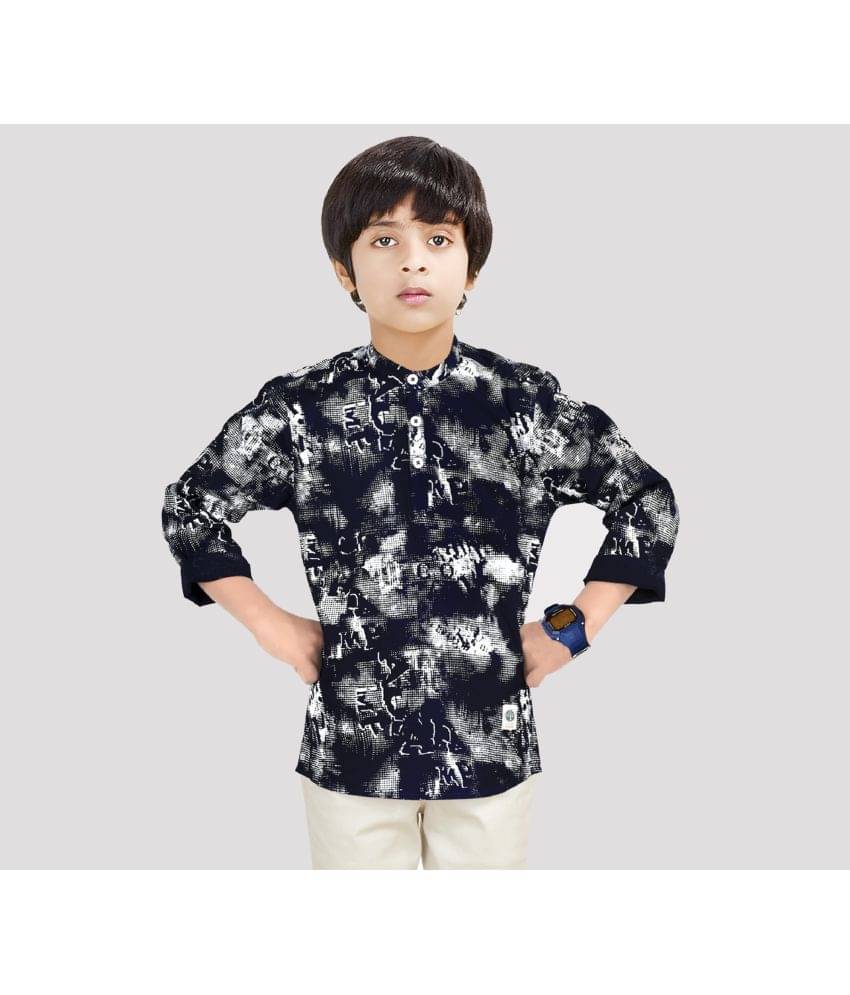    			Made In The Shade Pack of 1 Boys 100% Cotton Kurta ( Navy )
