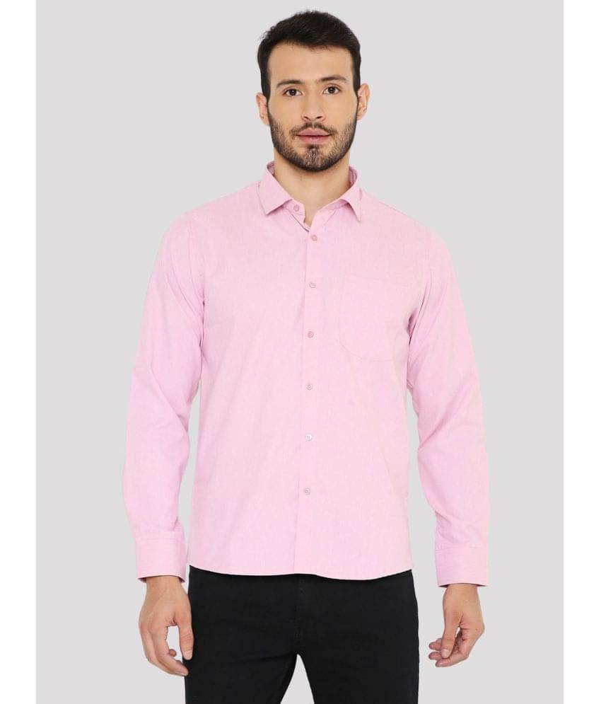     			Maharaja - Pink Cotton Blend Slim Fit Men's Formal Shirt ( Pack of 1 )