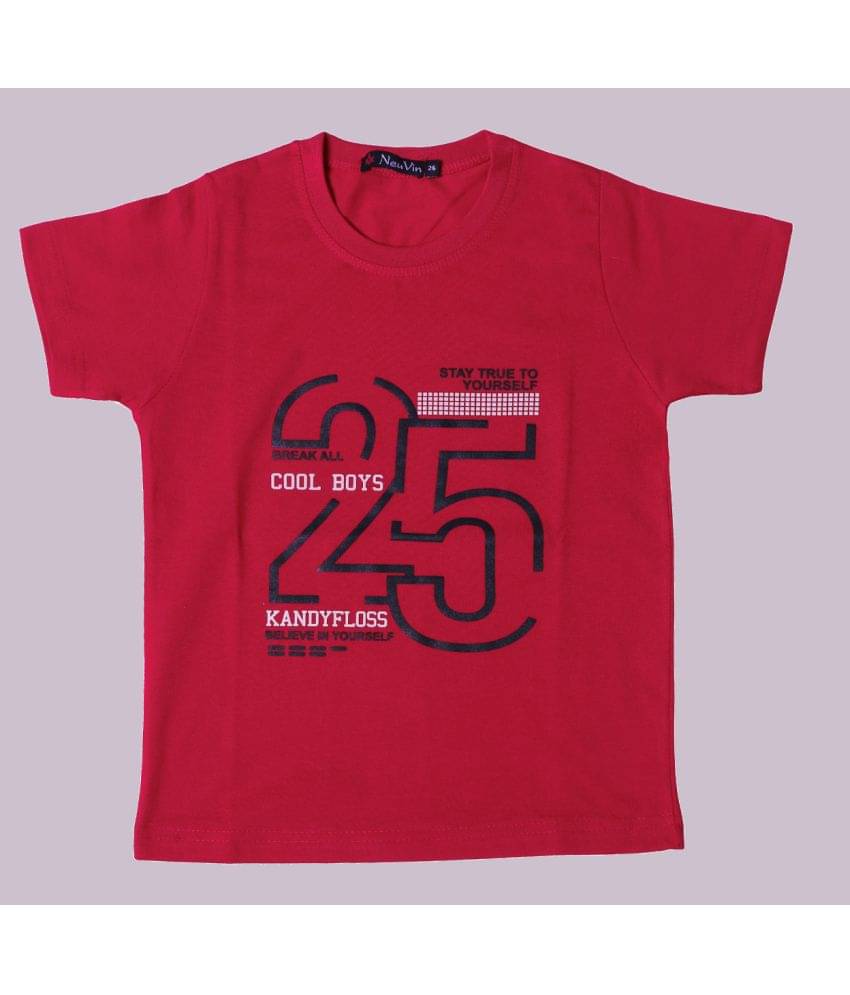     			NEUVIN Pack of 1 Baby Boys Cotton T-Shirt ( Red )
