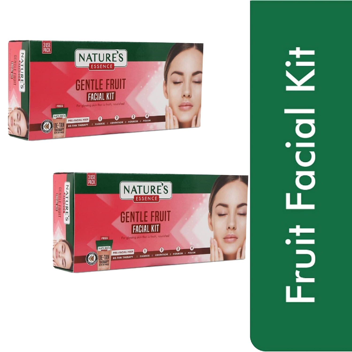     			Nature's Essence Gentle Faruit Facial Kit, 75gm, (Pack of 2)