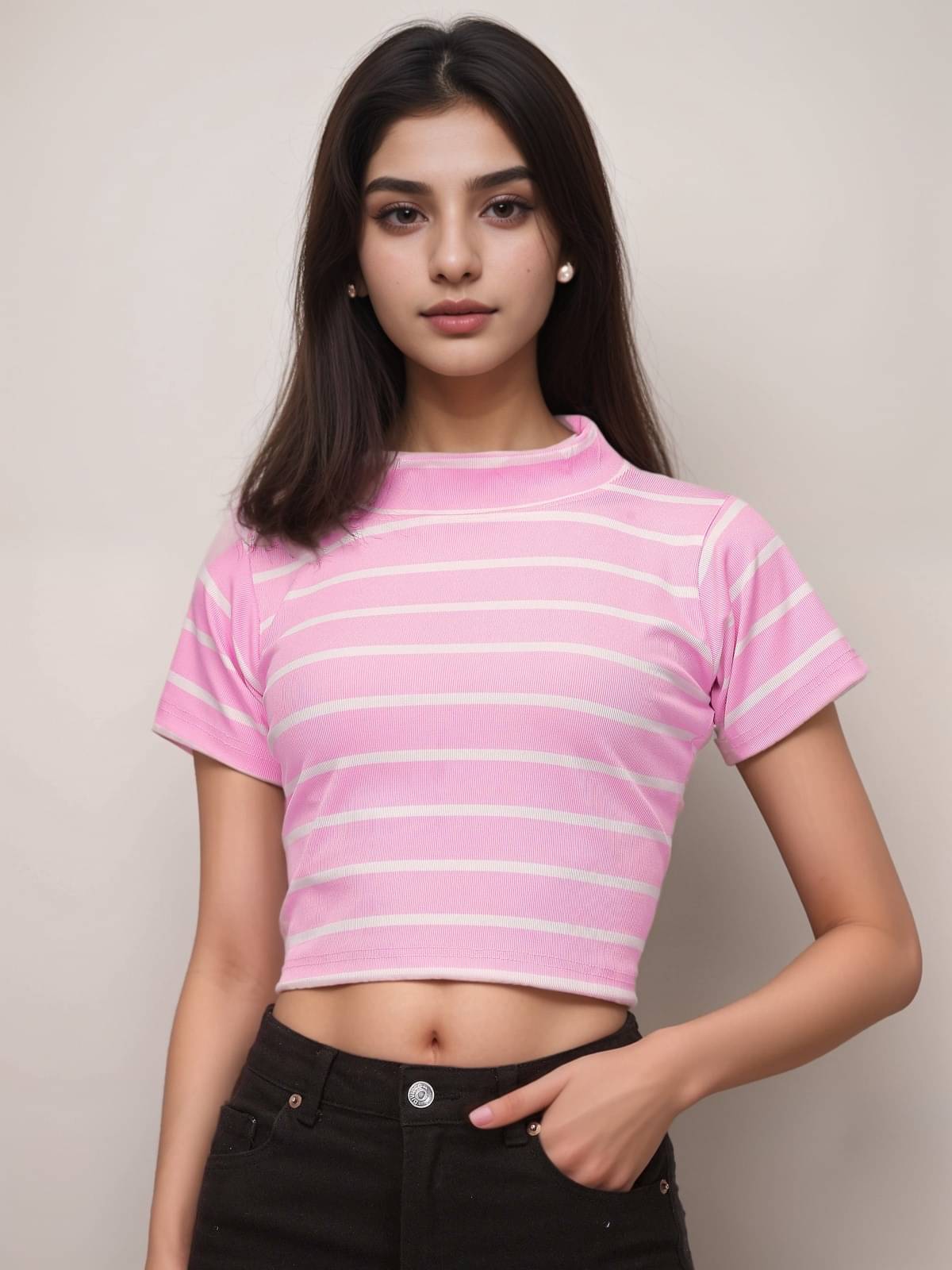     			NiloBerry Women's Lycra Crop Top ( Multicolor 6 )