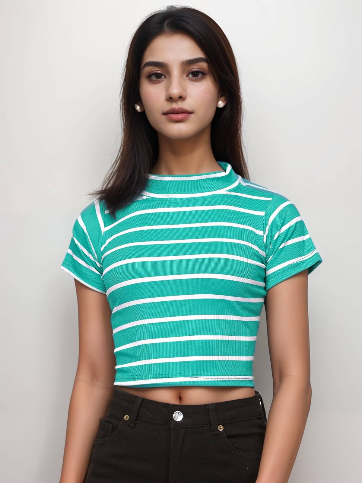 NiloBerry Women's Lycra Crop Top ( Multicolor ) NiloBerry Women's Lycra Crop Top ( Multicolor )