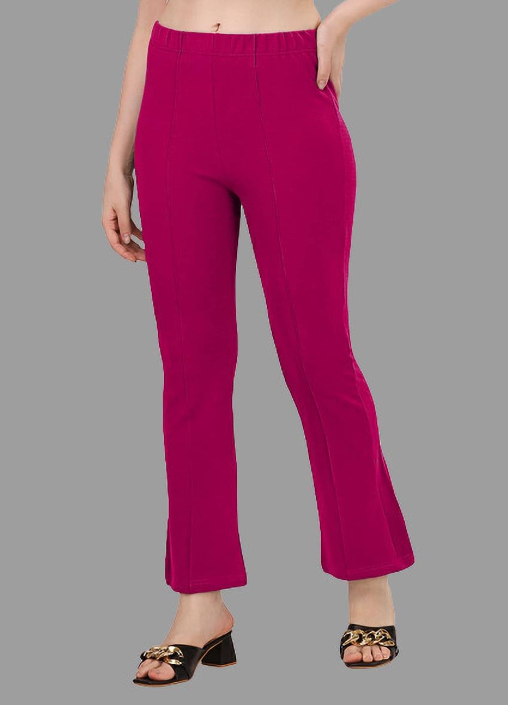     			NiloBerry Pack of 1 Viscose Regular Women's Casual Pants ( Pink )