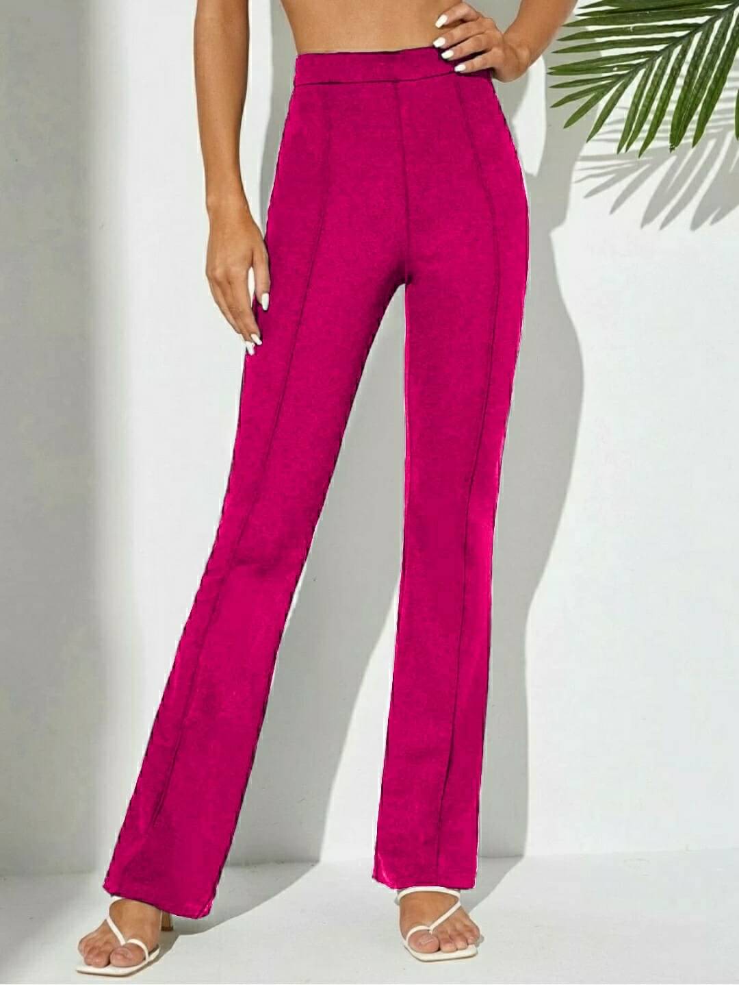     			NiloBerry Pack of 1 Viscose Regular Women's Casual Pants ( Pink )