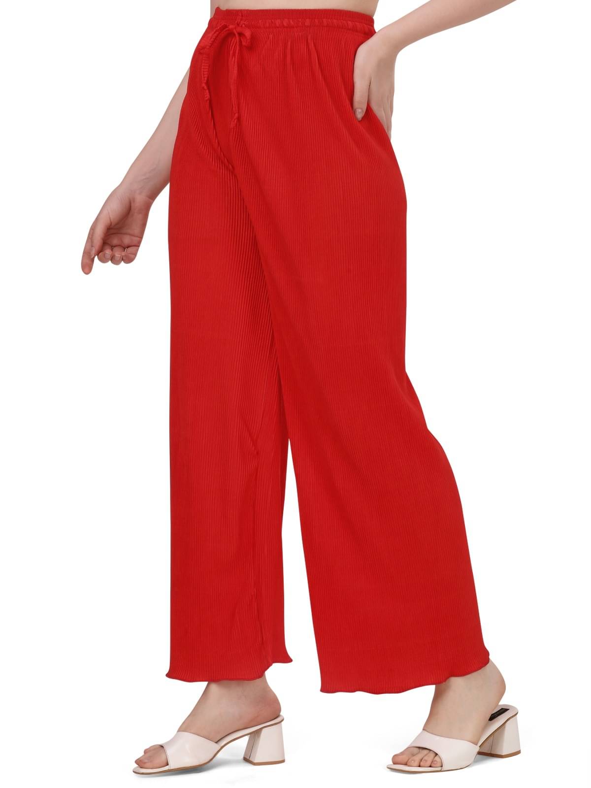     			NiloBerry Pack of 1 Viscose Regular Women's Casual Pants ( Red )