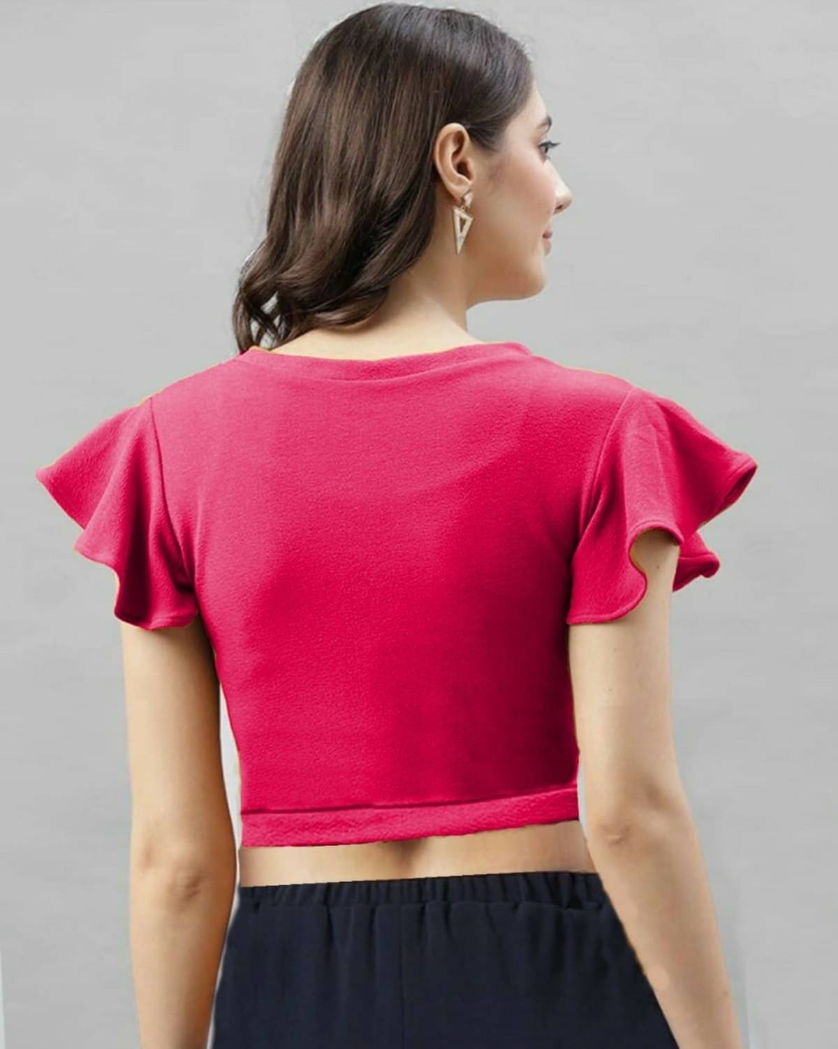 NiloBerry Women's Lycra Crop Top ( Pink ) NiloBerry Women's Lycra Crop Top ( Pink )