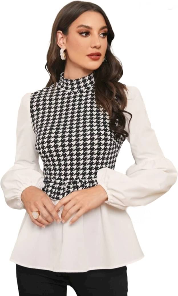 NiloBerry Women's Polyester Peplum Top ( White ) NiloBerry Women's Polyester Peplum Top ( White )