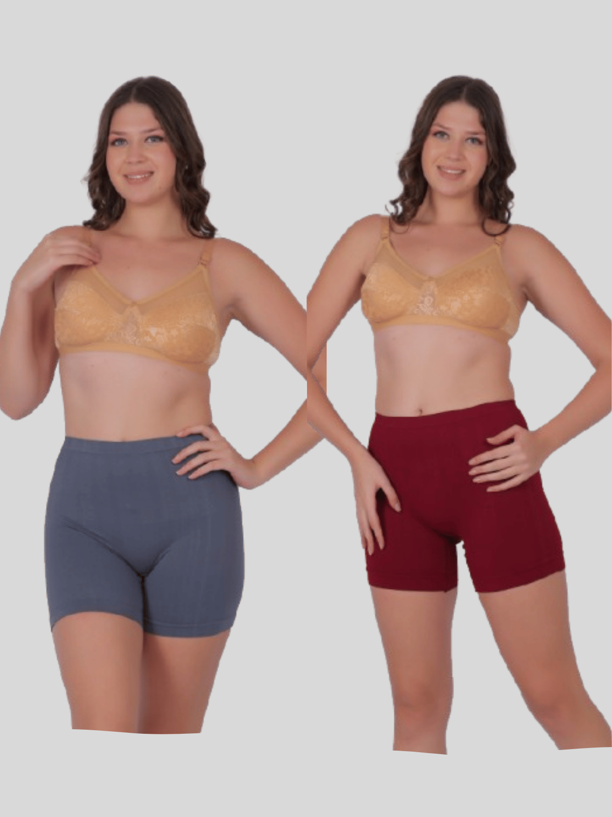 Pia Trends Pack of 2 Cotton Blend Women's Tummy Tucker ( Grey,Maroon ) Pia Trends Pack of 2 Cotton Blend Women's Tummy Tucker ( Grey,Maroon )