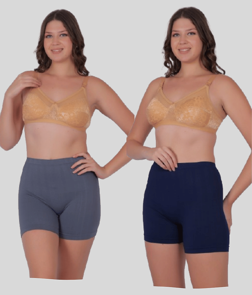 Pia Trends Pack of 2 Cotton Blend Women's Tummy Tucker ( Grey ) - Shapewear | Buy online on ZillyBuy
