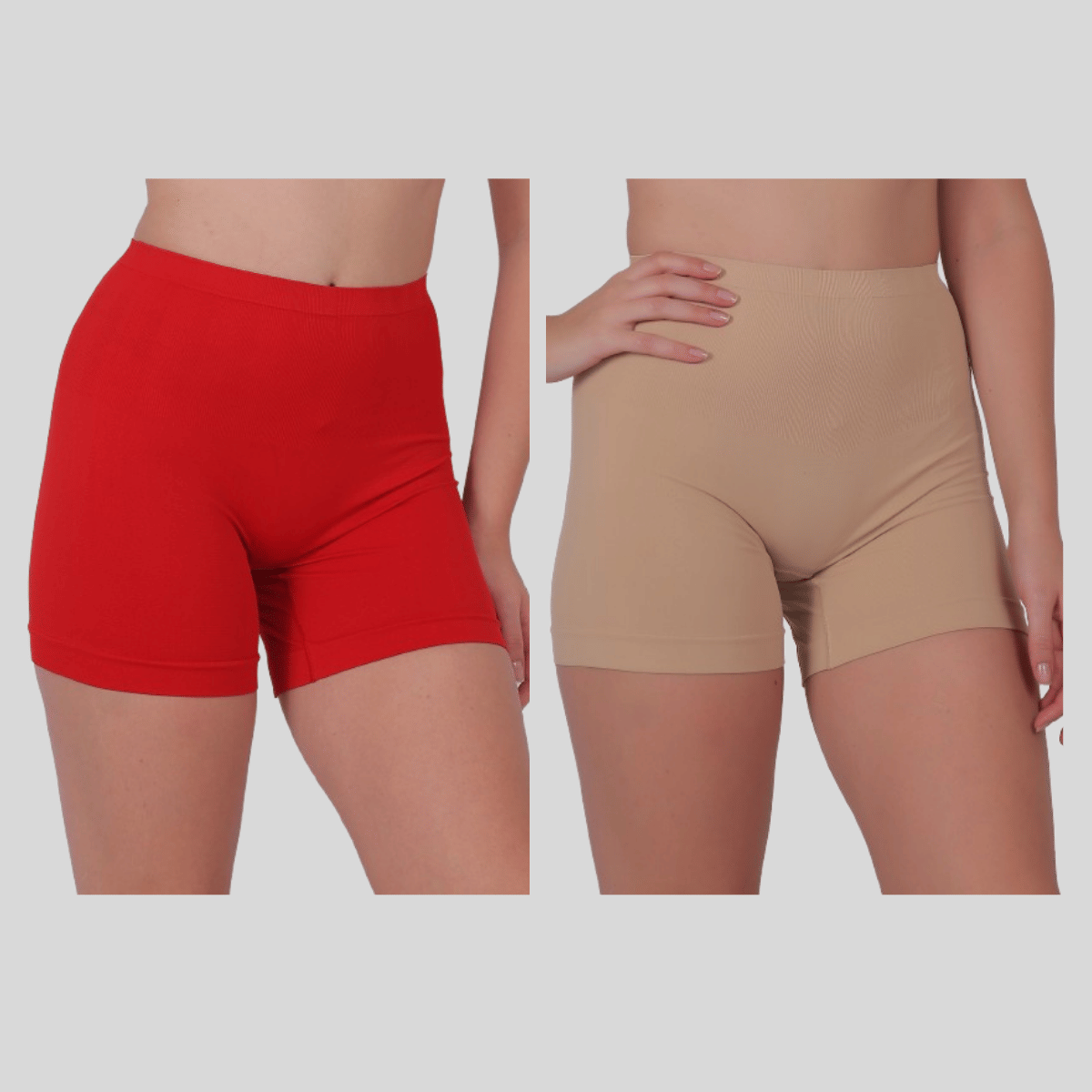     			Pia Trends Pack of 2 Cotton Blend Women's Tummy Tucker ( Red,Beige )