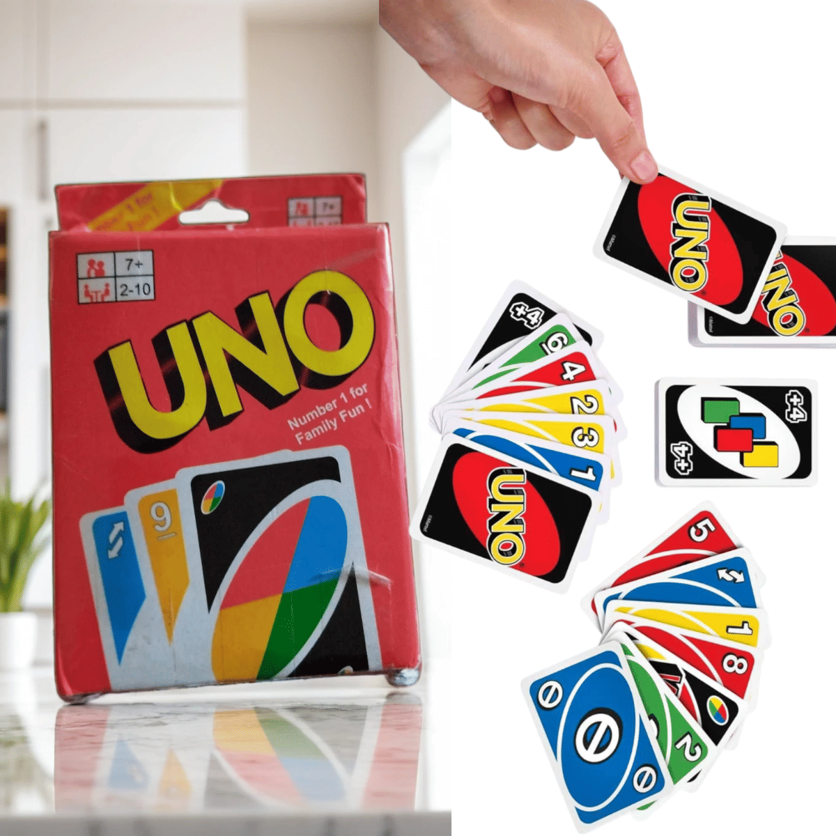     			Radhe Creation Plastic Uno Card Game, Indoor Games Card, Fast Uno Card, UNO Card, Family Fun Games, Family Uno Card Game, Kids Uno Card, Kids Uno Card Game, uno card game, plastic uno cards, Uno Playing Card Game For 7 Yrs And Above For Adult (108 Cards)