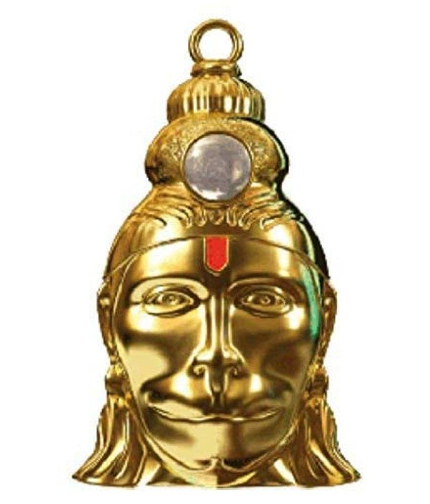     			Rudra Divine Hanuman Chalisa Yantra Locket With Chalisa Printed on Optical Lens with Gold Plated Chain | 24 k Gold plated Hanuman Chalisa Yantra Pendant | Box set |
