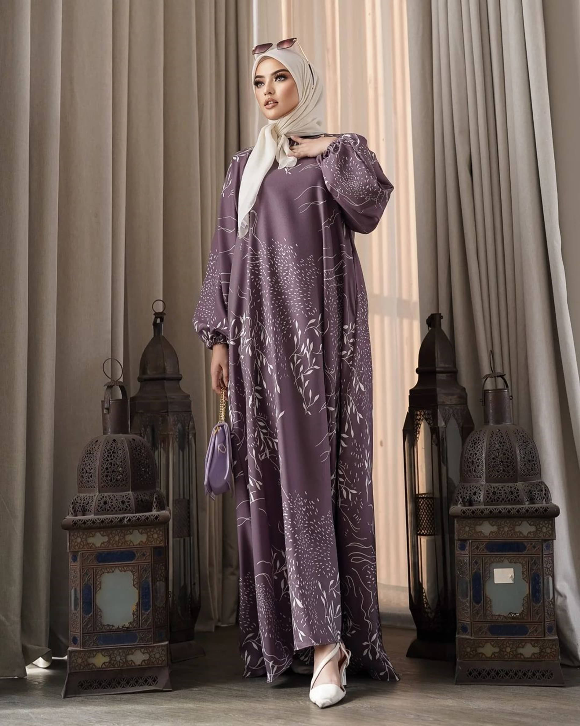     			SARINKU Polyester Burqa without Hijab Maroon ( Pack of 1 )