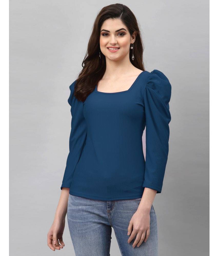 Selvia - Blue Scuba Women's Regular Top ( Pack of 1 ) Selvia - Blue Scuba Women's Regular Top ( Pack of 1 )