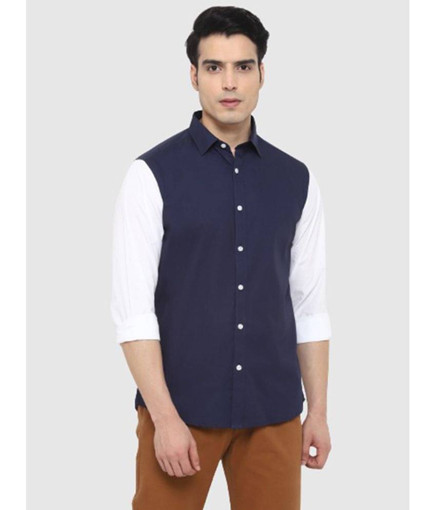     			Springberry - Cotton Slim Fit Blue Men's Casual Shirt ( Pack of 1 )