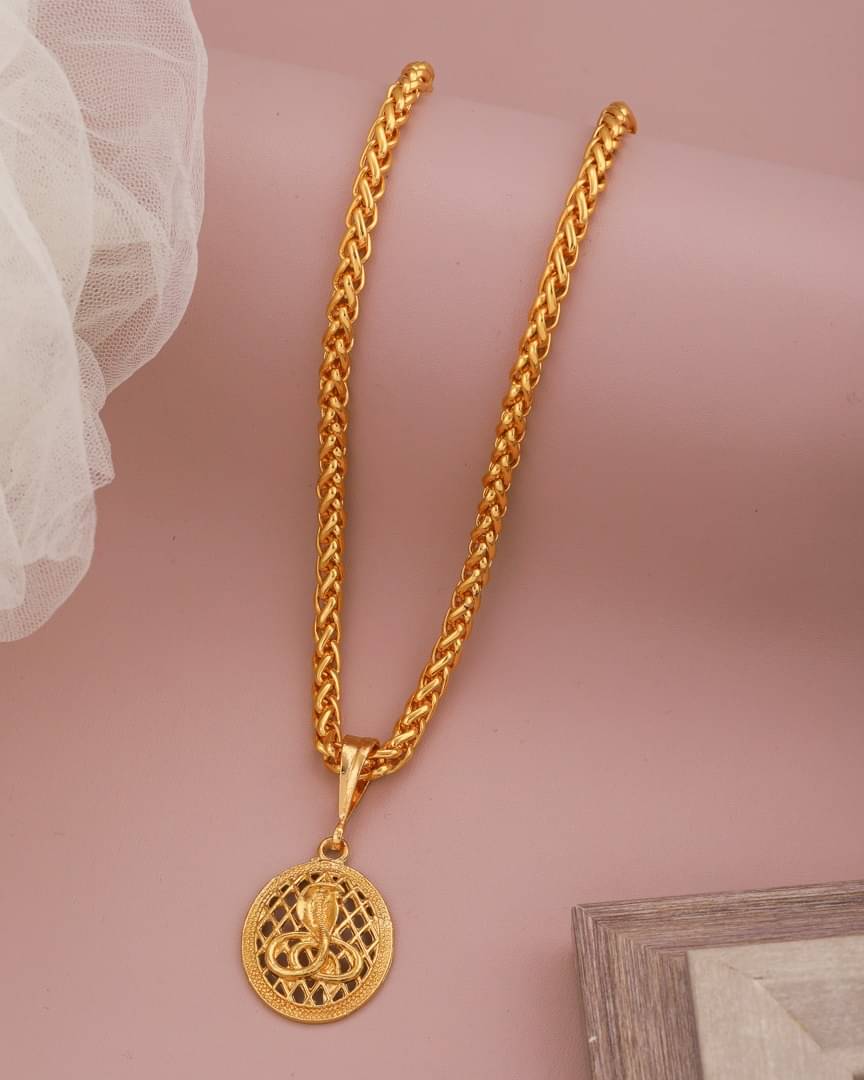     			Swastik Creation Gold Plated Chain ( Set of 1 )