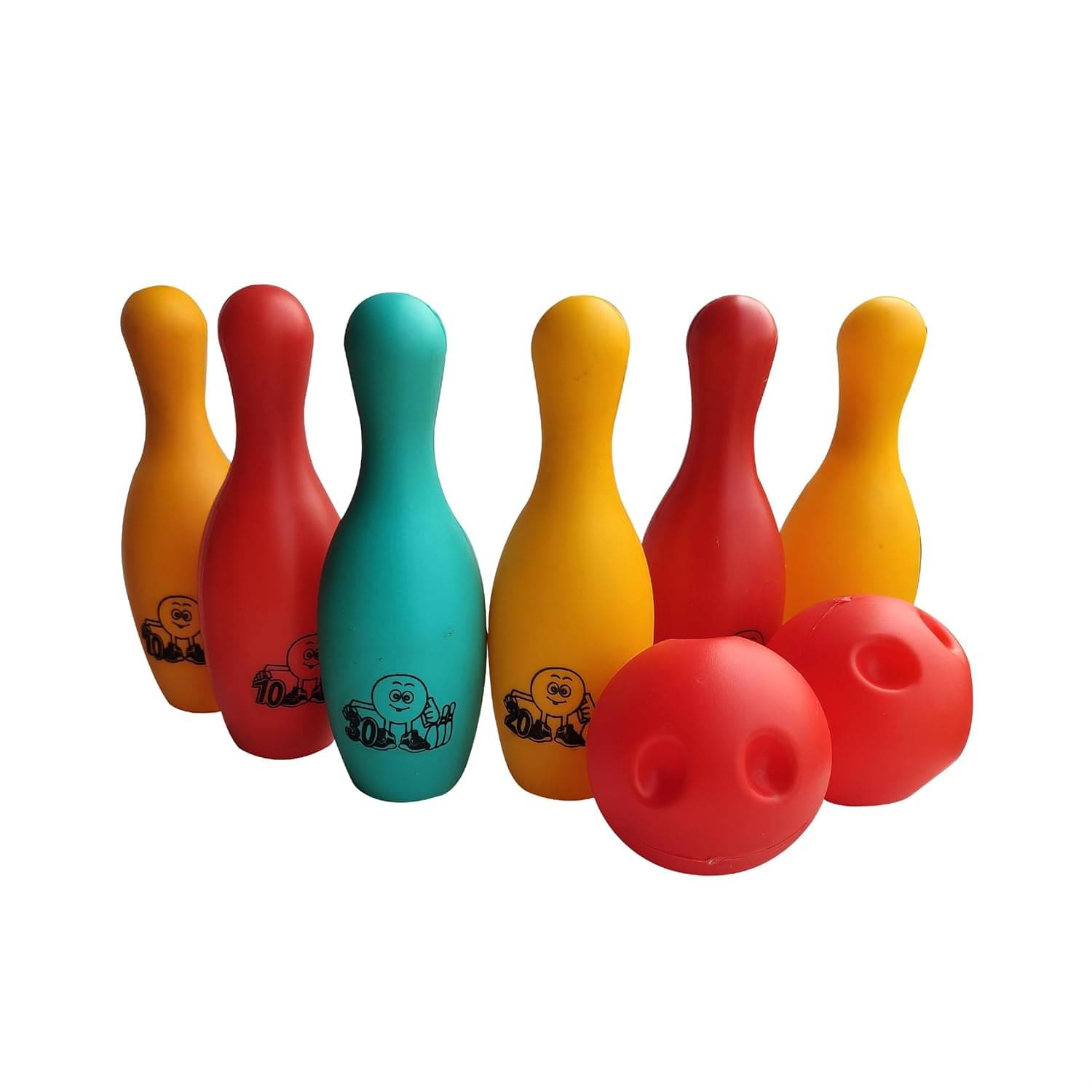     			TOY DEKHO Bowling Alley Set with 6 Pins and Two Balls Indoor Outdoor Sports Game for Kids | Light Weight & Easy to Carry, 3+ years