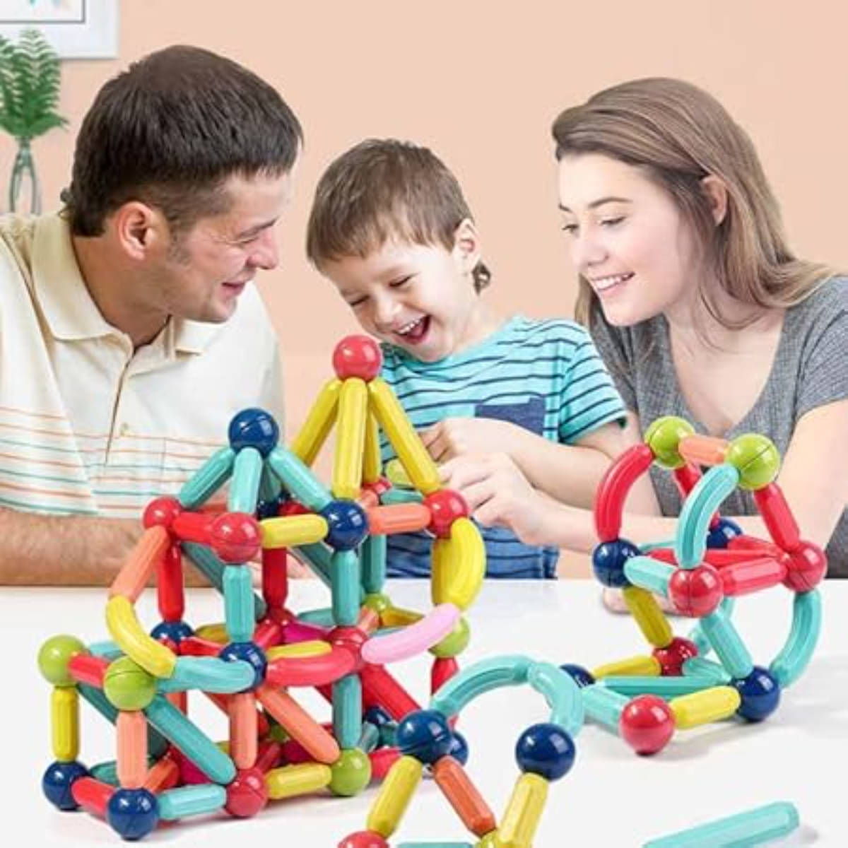     			TOY JUNCTION Magnetic Building Sticks Blocks Kids Toys(42 pcs), Learning Sticks and Balls, Activities Toys for Toddlers, Educational Magnet