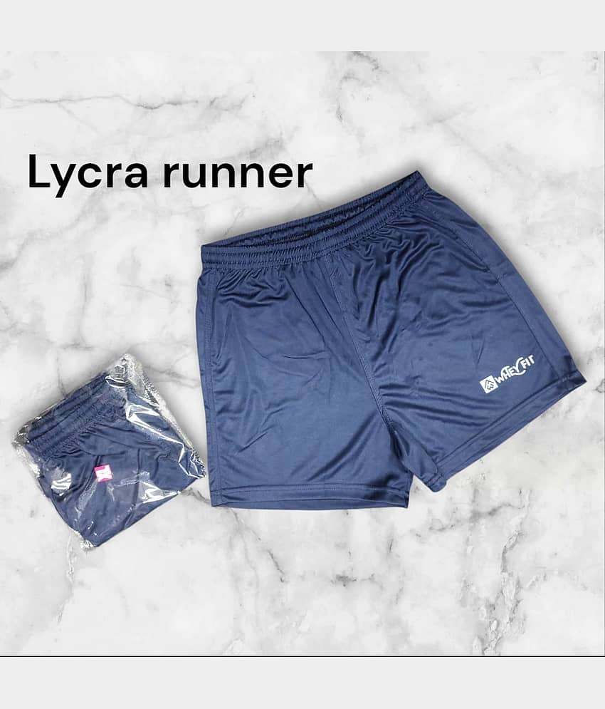 WHEY FIT Navy Blue Polyester Men's Shorts ( Pack of 2 ) - Shorts | Buy online on ZillyBuy