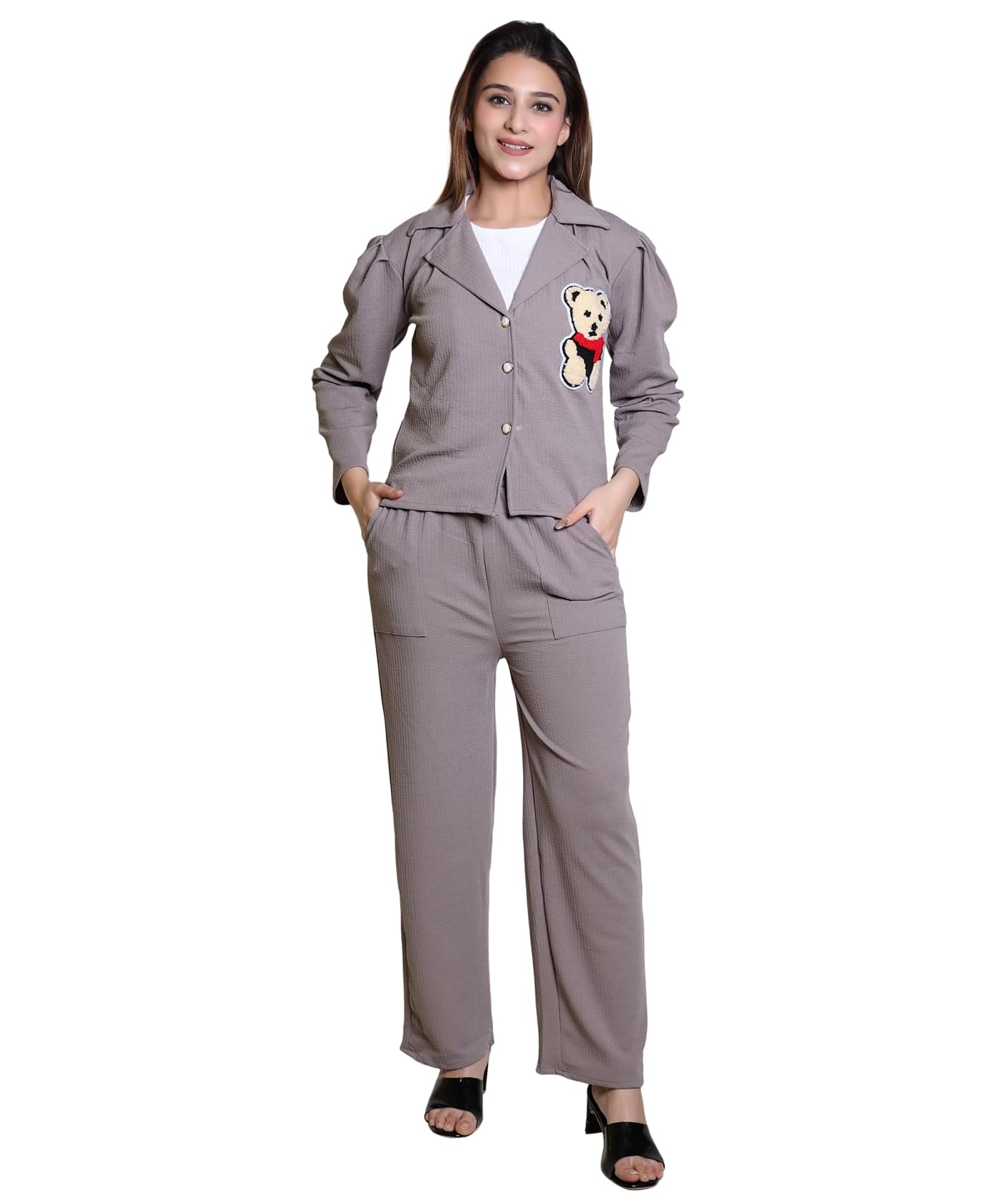     			Whyme Fashion Women Polyester Blend Solid T-shirt Dress ( Light Grey )