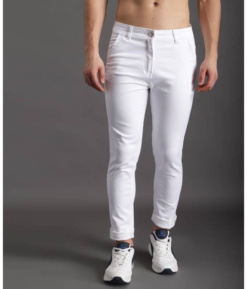     			ZAYSH - White Cotton Blend Slim Fit Men's Jeans ( Pack of 1 )