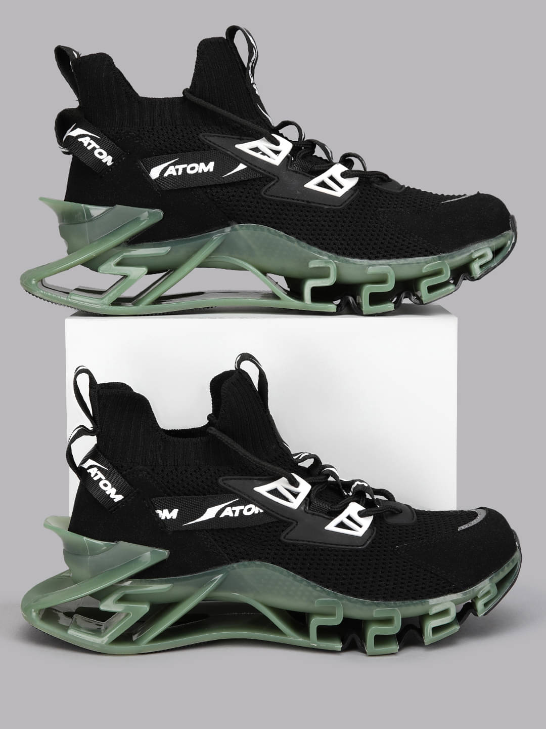     			ATOM Spring Edge Alpha 2 Black Men's Sneakers