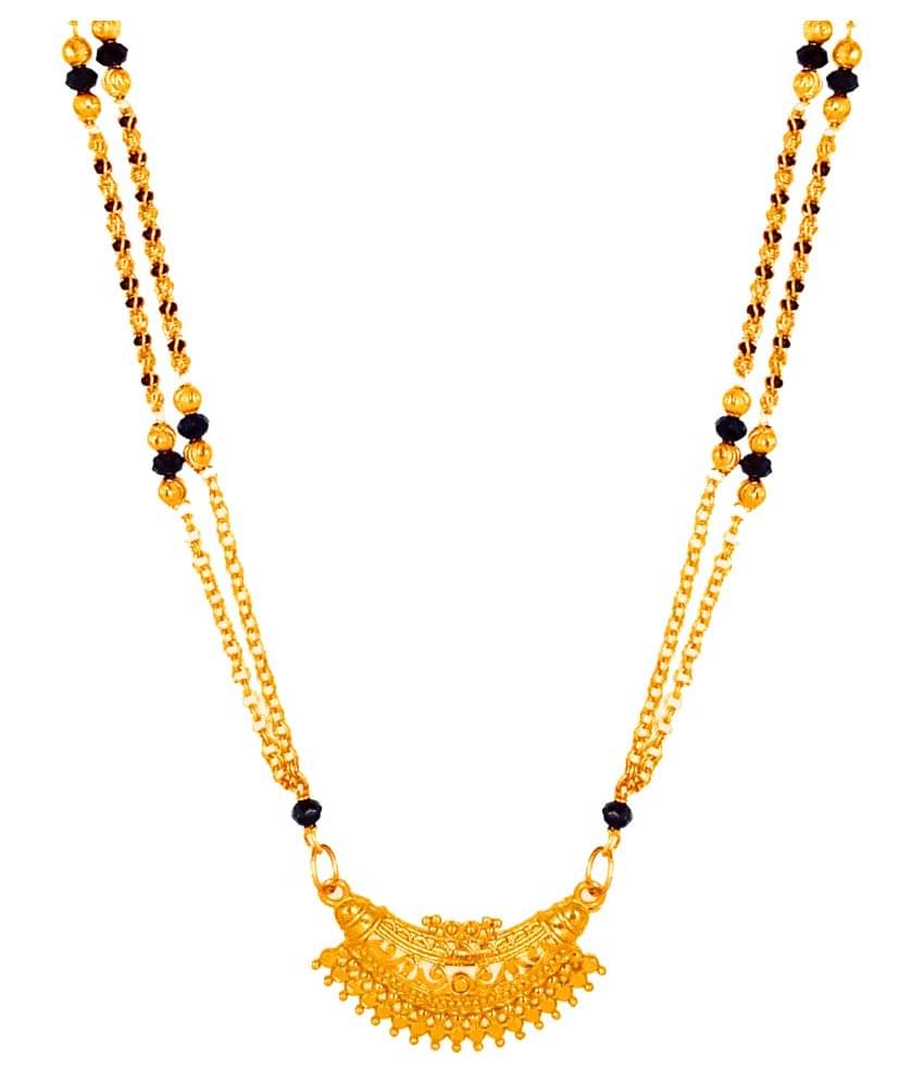shankhraj mall Copper Gold Maharashtrian Style Pearl Long Chain Black Beads Mangalsutra For Women-100399 shankhraj mall Copper Gold Maharashtrian Style Pearl Long Chain Black Beads Mangalsutra For Women-100399