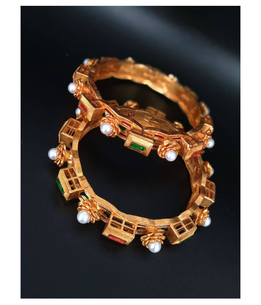 shankhraj mall Traditional Gold Plated Designer Bangles Jewellery For Women / Girls-100347 - Bangles & Bracelets | Buy online on ZillyBuy