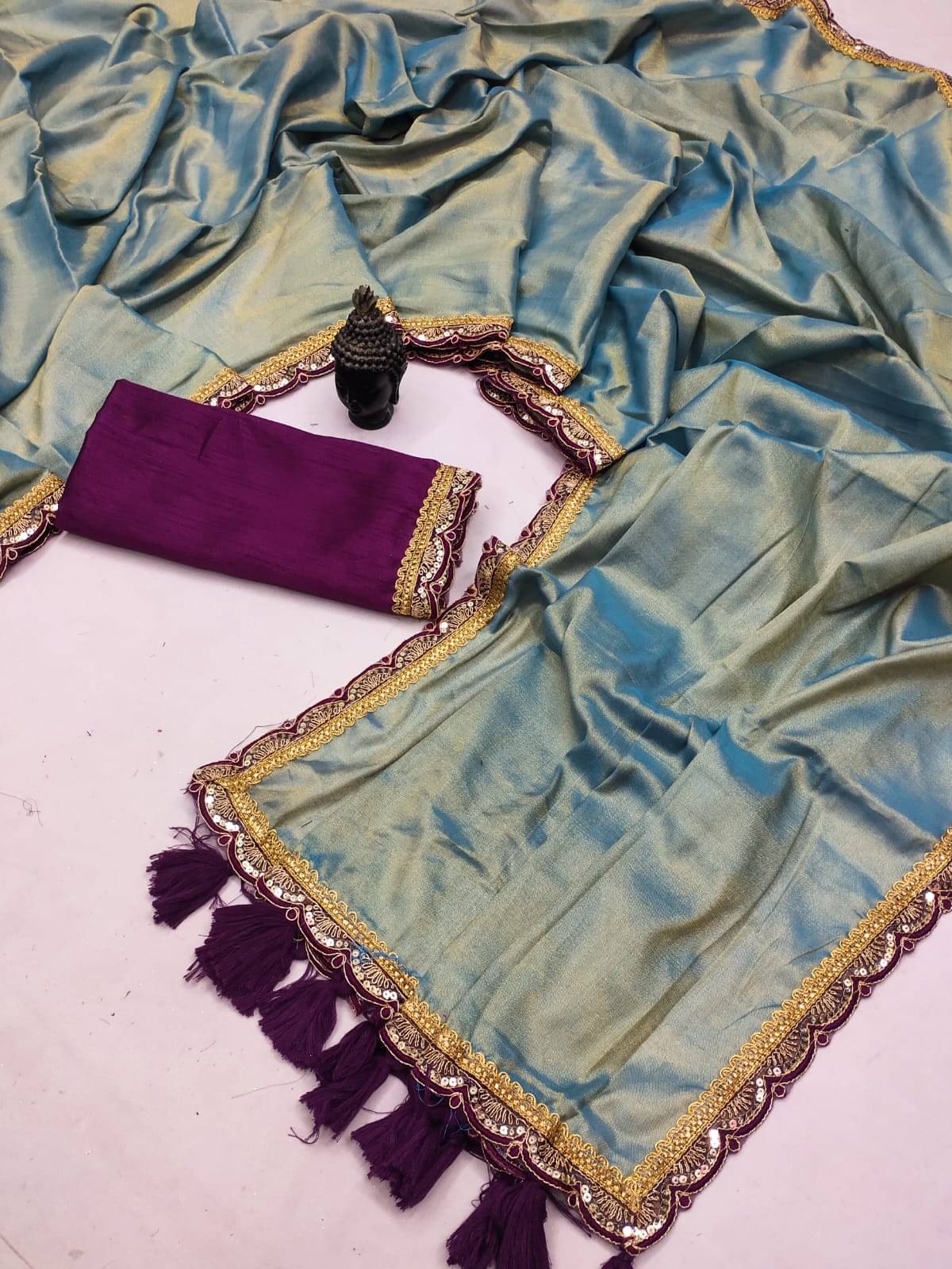 supalee Tex Silk Blend Embroidered Saree With Unstitched Blouse Piece ( SkyBlue )     			supalee Tex Silk Blend Embroidered Saree With Unstitched Blouse Piece ( SkyBlue )