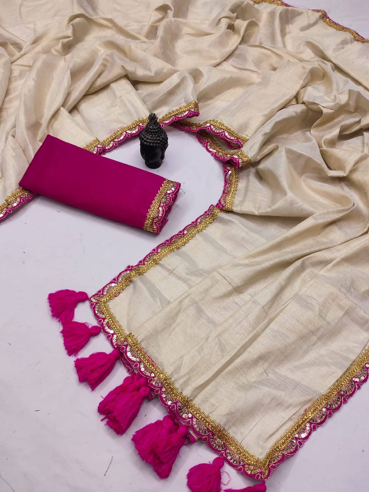    			supalee Tex Silk Blend Embroidered Saree With Unstitched Blouse Piece ( Beige1 )