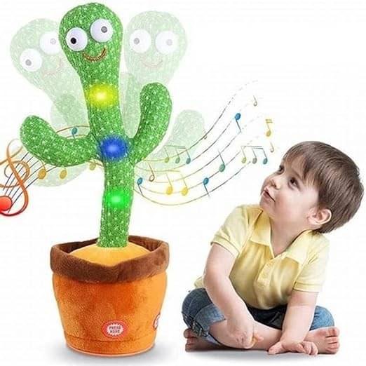     			Eclet 1pc Funny Education Dancing Cactus Talking Toy for kids Singing & Recording Function  (Multicolor)