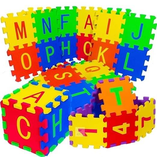     			Eclet ABC & Numbers Mini Foam Puzzles Mat for kids Learning, Fun Activity & Building Blocks Thickest (36 Pieces, Multicolor)