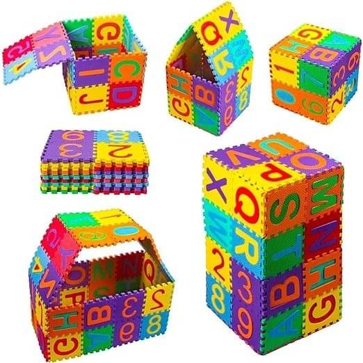     			Eclet Alphabet Puzzle Mat ABC + Numbers 0 to 9 Flooring Mat Kids (36 Pieces)