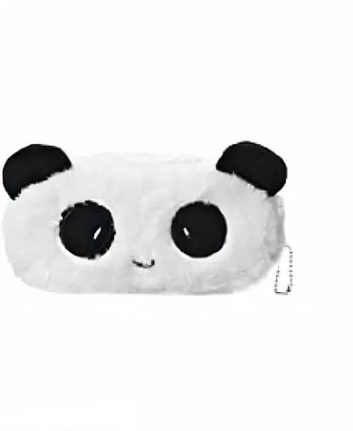 Eclet Fur Pencil Pouch Soft Toys for Children, Kids Favorite Pencil Box Students Art EVA Pencil Box (Set of 1, White and Black)