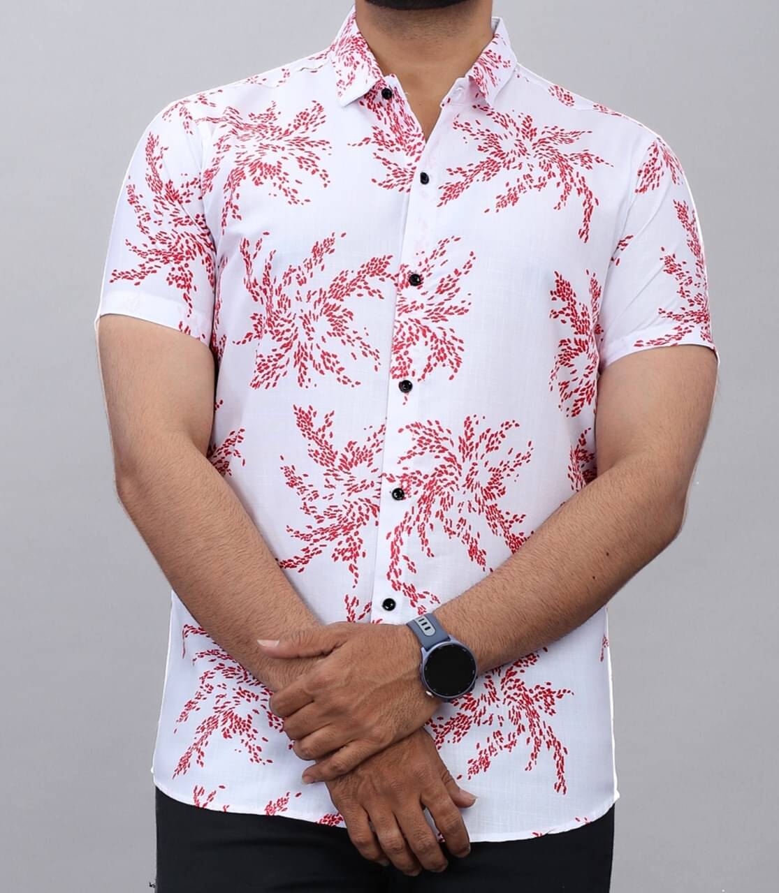 FABRIPPLE Poly Cotton Regular Fit Self Design Half Sleeves Men's Casual Shirt - Red ( Pack of 1 ) FABRIPPLE Poly Cotton Regular Fit Self Design Half Sleeves Men's Casual Shirt - Red ( Pack of 1 )